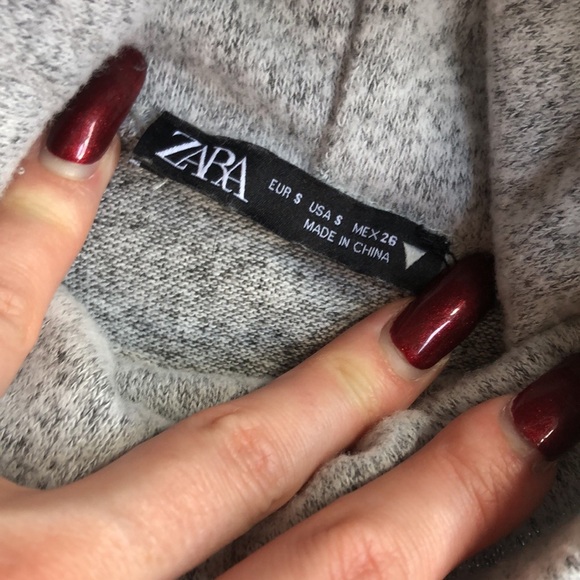 3/$10 Zara Soft Speckled Gray Turtleneck Long Sleeve Soft Cozy Sweater Dress - Picture 5 of 5